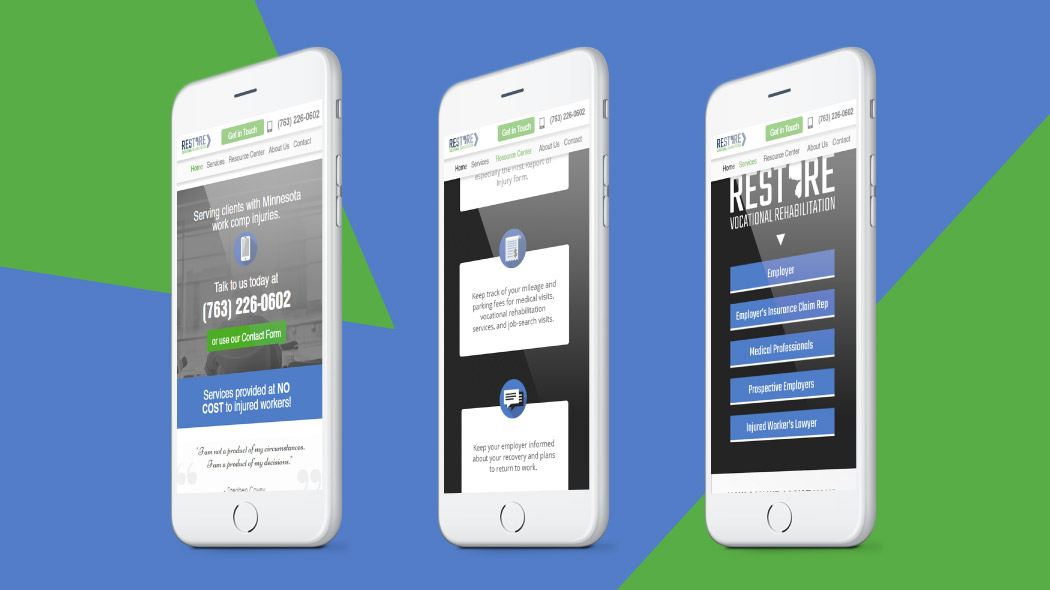 restore mobile web design